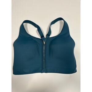 Athleta 34DD Advance Zip Front High Impact Sports Bra Zipper Running Gym